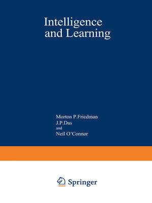 cover image of Intelligence and Learning